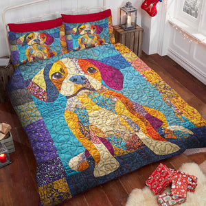 Beagle Dog Christmas Quilt Bed Set Gifts For Dog Lovers 03HUDT051124-Homacus