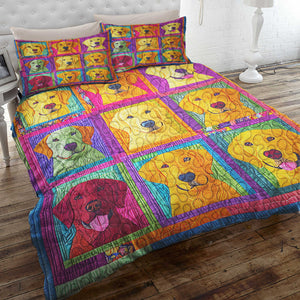 Labrador Retriever Dog Christmas Quilt Bed Set Gifts For Dog Lovers 02HUDT051124-Homacus