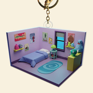 Isometric Room Keychain 01OHQN050225-Homacus