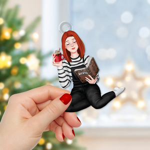 Personalized Christmas Gifts For Reading Girl Ornament 03acpu111124pa-Homacus