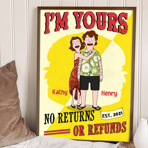 Personalized Gifts For Couple Canvas Print I'm Yours 01ACDT060225HG-Homacus