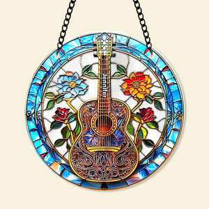 Personalized Gifts For Christmas Suncatcher Ornament 67ACQN240824 Guitarist-Homacus