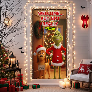 Funny Welcome Door Cover - Personalized Gift For Christmas 08KILU011125-Homacus