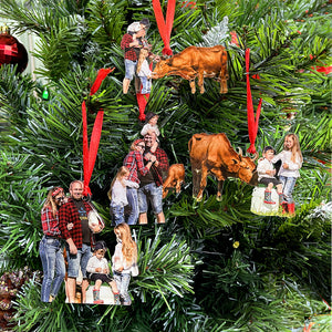 Custom Photo Gifts for Farmers Ornament 28acvp140924 Farm Family-Homacus