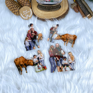 Custom Photo Gifts for Farmers Ornament 28acvp140924 Farm Family-Homacus