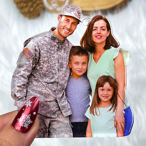 Custom Photo Gifts for Veteran Family Ornament 51acvp140924-Homacus