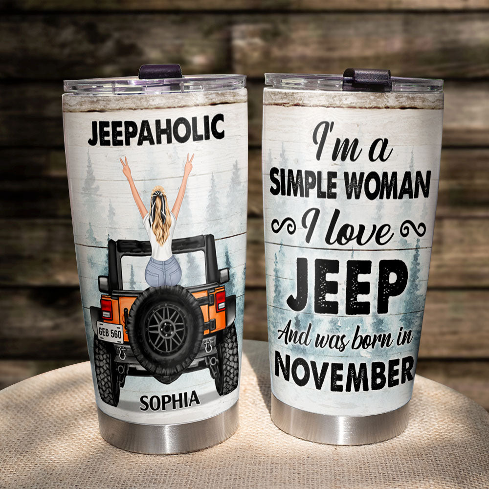 Personalized Gifts For Her Tumbler I'm A Simple Woman I Love My Car-Homacus