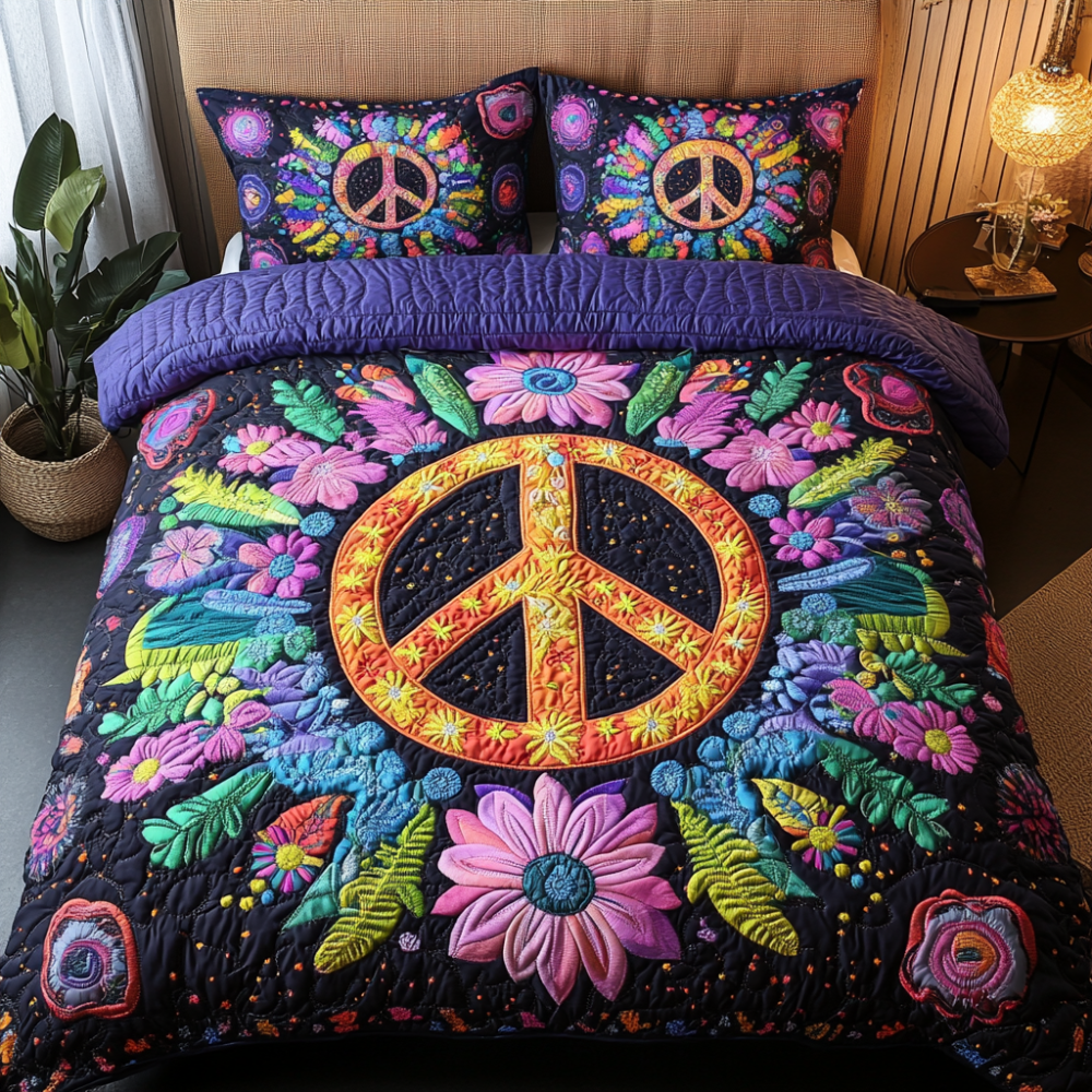 Gifts For Hippie Lovers Quilt Bed Set Boho Bliss-Homacus