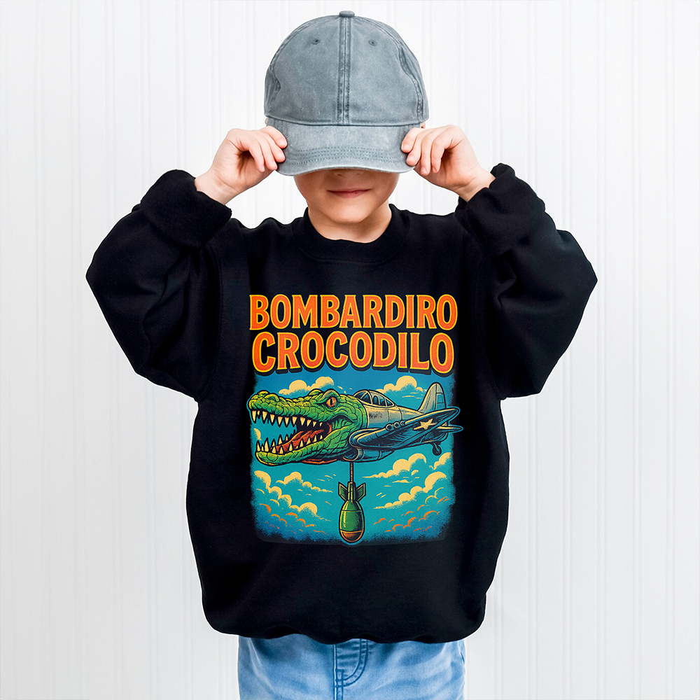 Bombardiro Crocodilo Brainrot Shirt Gifts For Kids 033hudt280725-Homacus