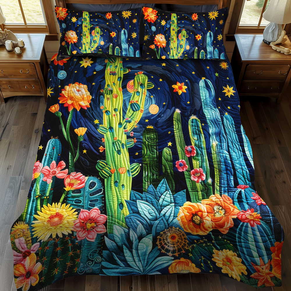 Gifts For Cactus Lovers Quilt Bed Set Cactus Dreamscape-Homacus