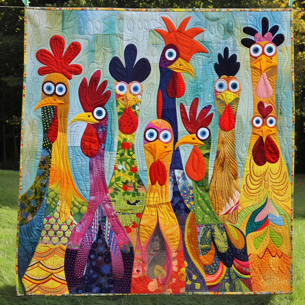 Gifts For Chicken Lover Blanket Chicken Vibrant Village-Homacus