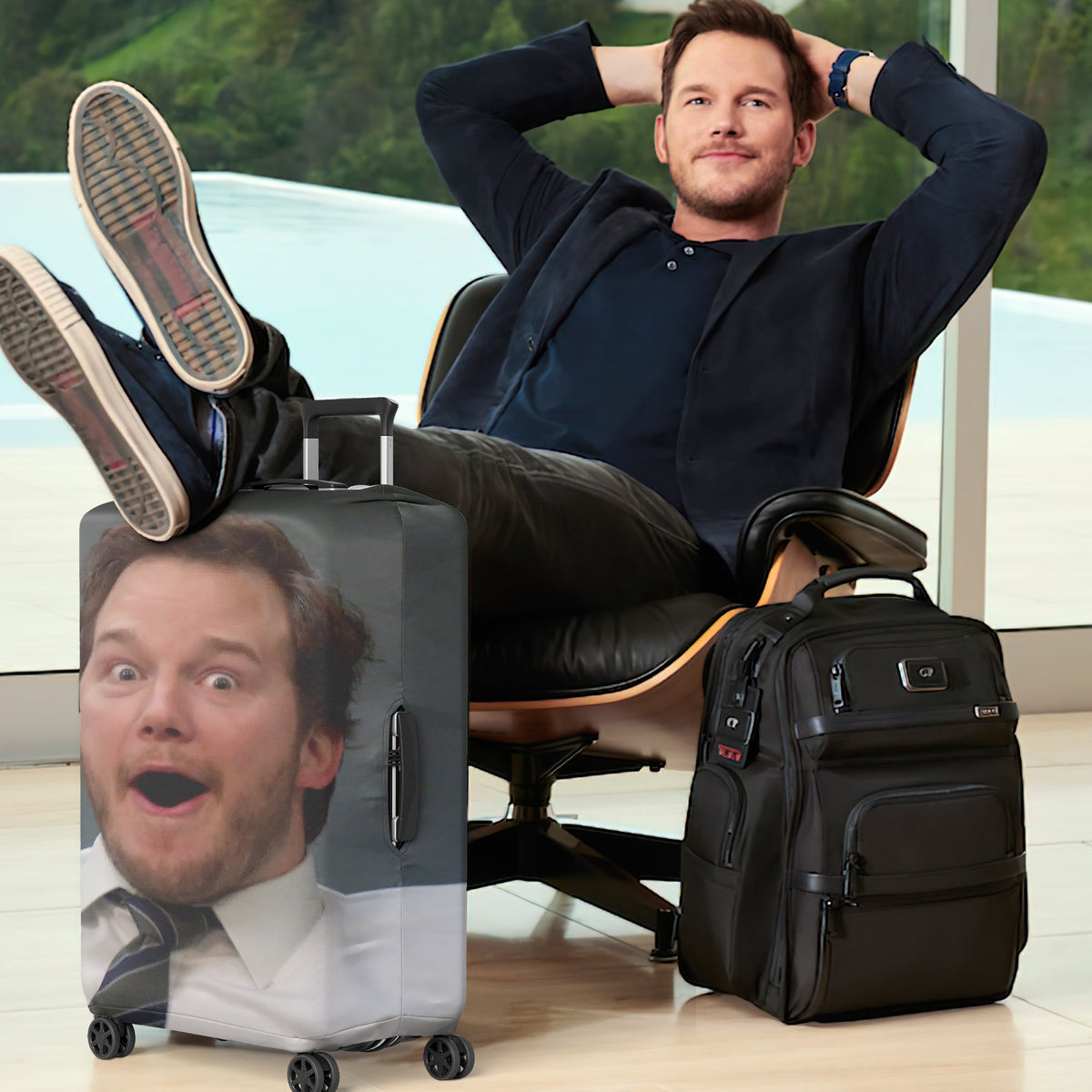 Custom Photo Luggage Cover, Humorous Gift For Upcoming Trips 01qhqn060724-Homacus