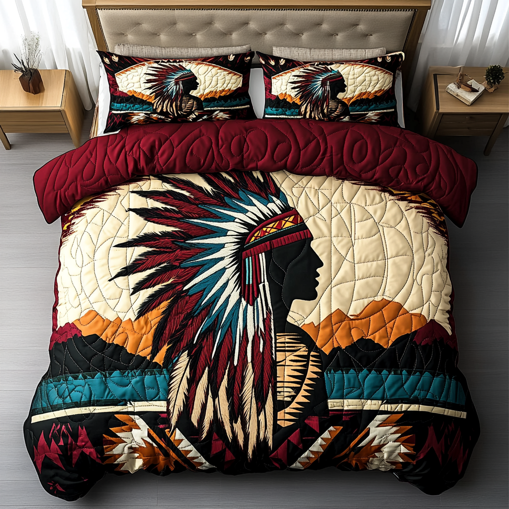 Gifts For Native American Quilt Bed Set Cultural Essence-Homacus