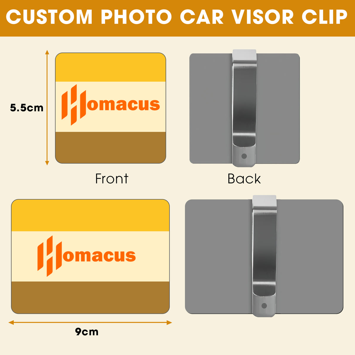 Personalized Gifts For Family Car Visor Clip 01huti150225hg-Homacus