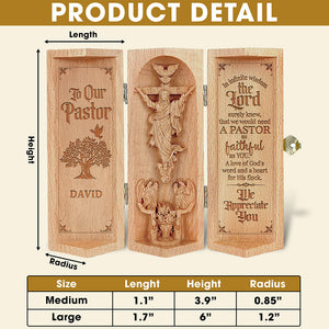 Personalized Haven Openable Wooden Cylinder Sculpture of Jesus Christ In Loving Memory 04toqn230125-Homacus