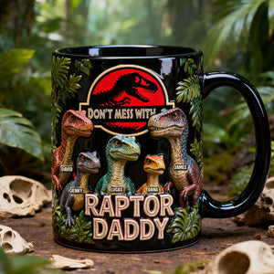 Dinosaur Dad and Kids Magic Coffee Mug - Personalized Gifts For Dad 03hutn250426-Homacus