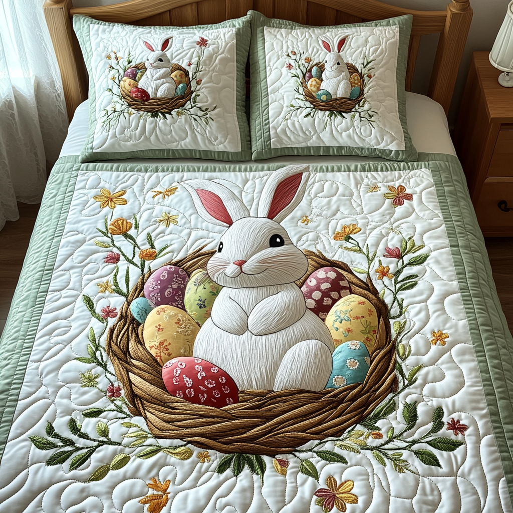 Gifts For Easter Quilt Bed Set Easter Bunny-Homacus