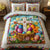 Gifts For Christians Quilt Bed Set Joyful Easter Eggs With Cross-Homacus