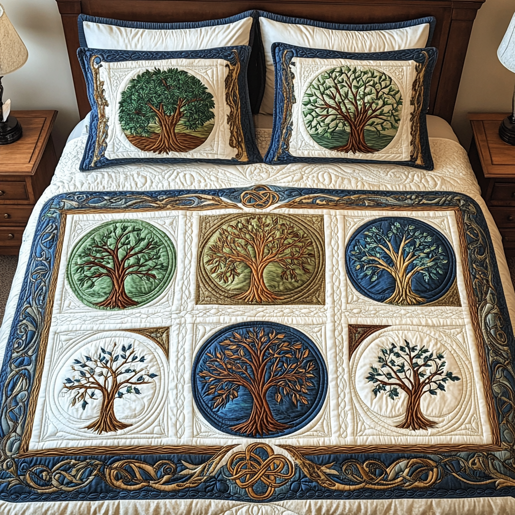 Gifts For Tree Lover Quilt Bed Set Ethereal Forest-Homacus