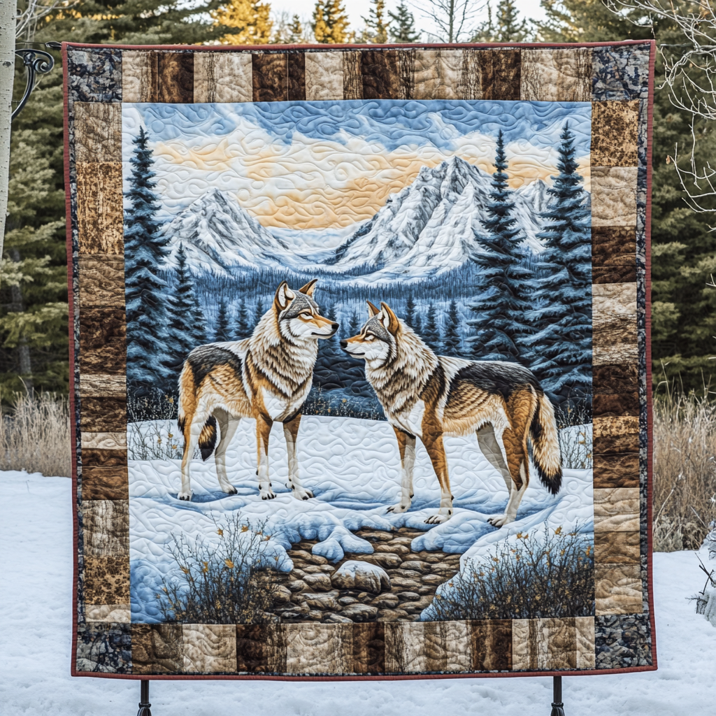 Gifts For Wolf Lover Blanket Forest Harmony-Homacus