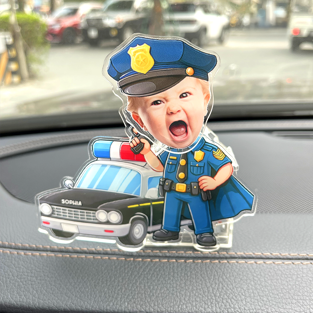 Police Shaking Head Standee - Custom Photo Gifts For Dad Cute Gifts-Homacus