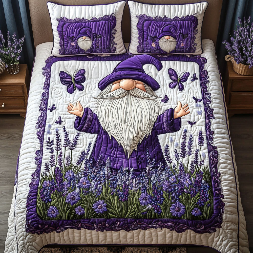 Gifts For Gnome Quilt Bed Set Gnome in Bloom-Homacus