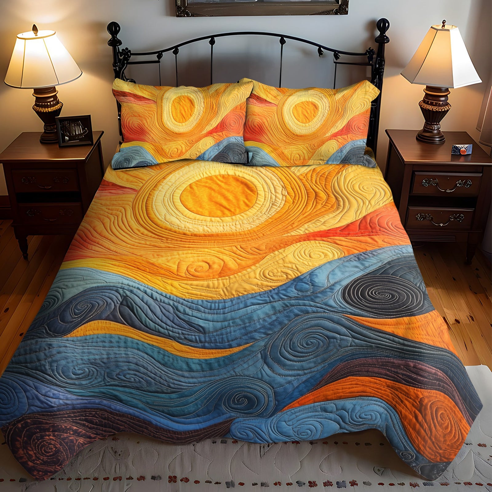 Delightful Sunshine Horizon Quilt Bedding Set 37acxx160125-Homacus