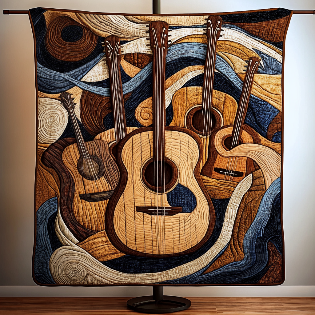 Personalized Gifts For Guitar Lover Blanket Guitar Flow-Homacus