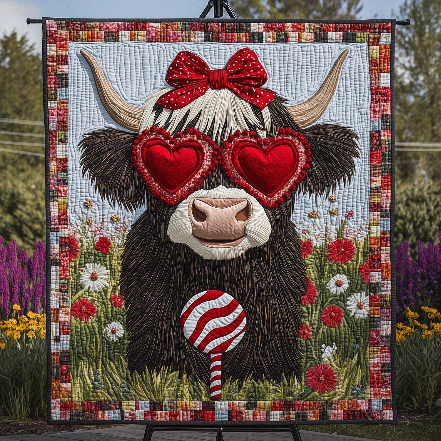 Gifts For Highland Cow Lovers Blanket Happy Highland Cow In Dreamy Meadow-Homacus