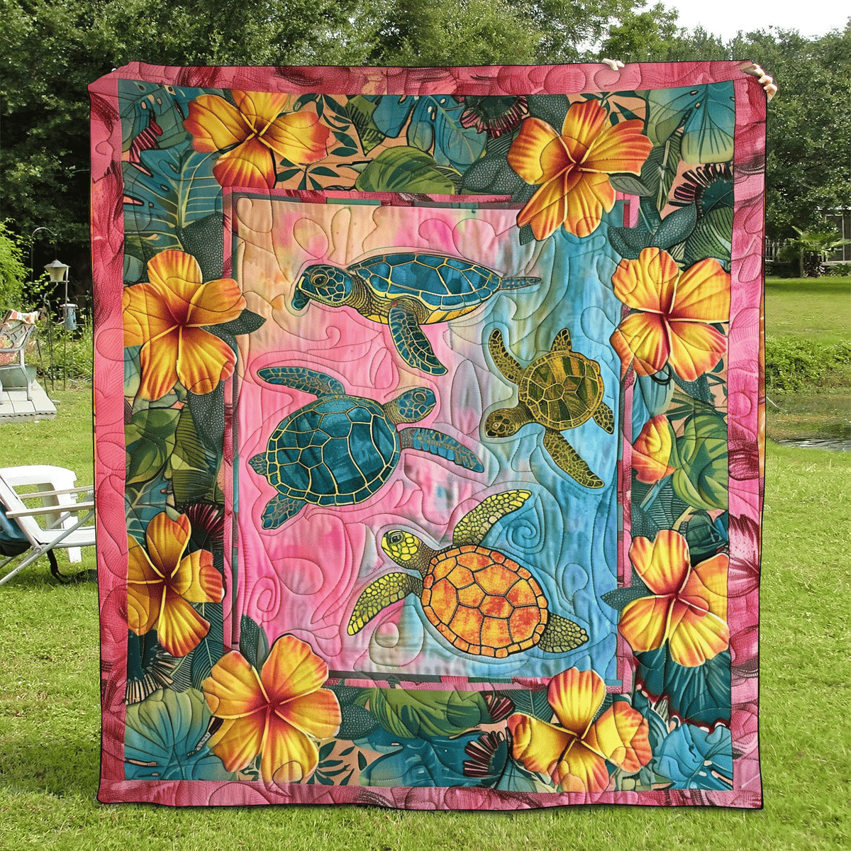 Gifts For Turtle Lover Blanket Hawaiian Turtle-Homacus