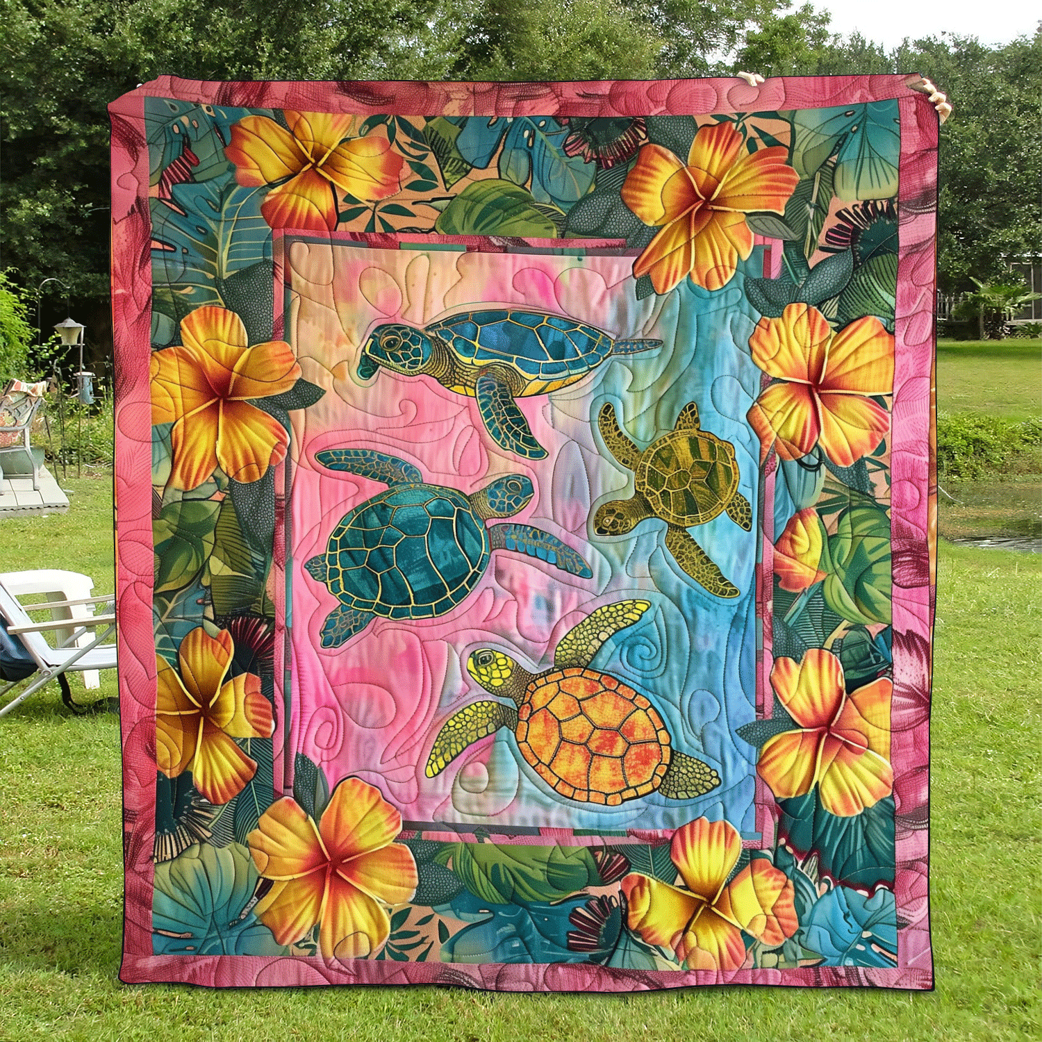 Gifts For Turtle Lover Blanket Hawaiian Turtle-Homacus