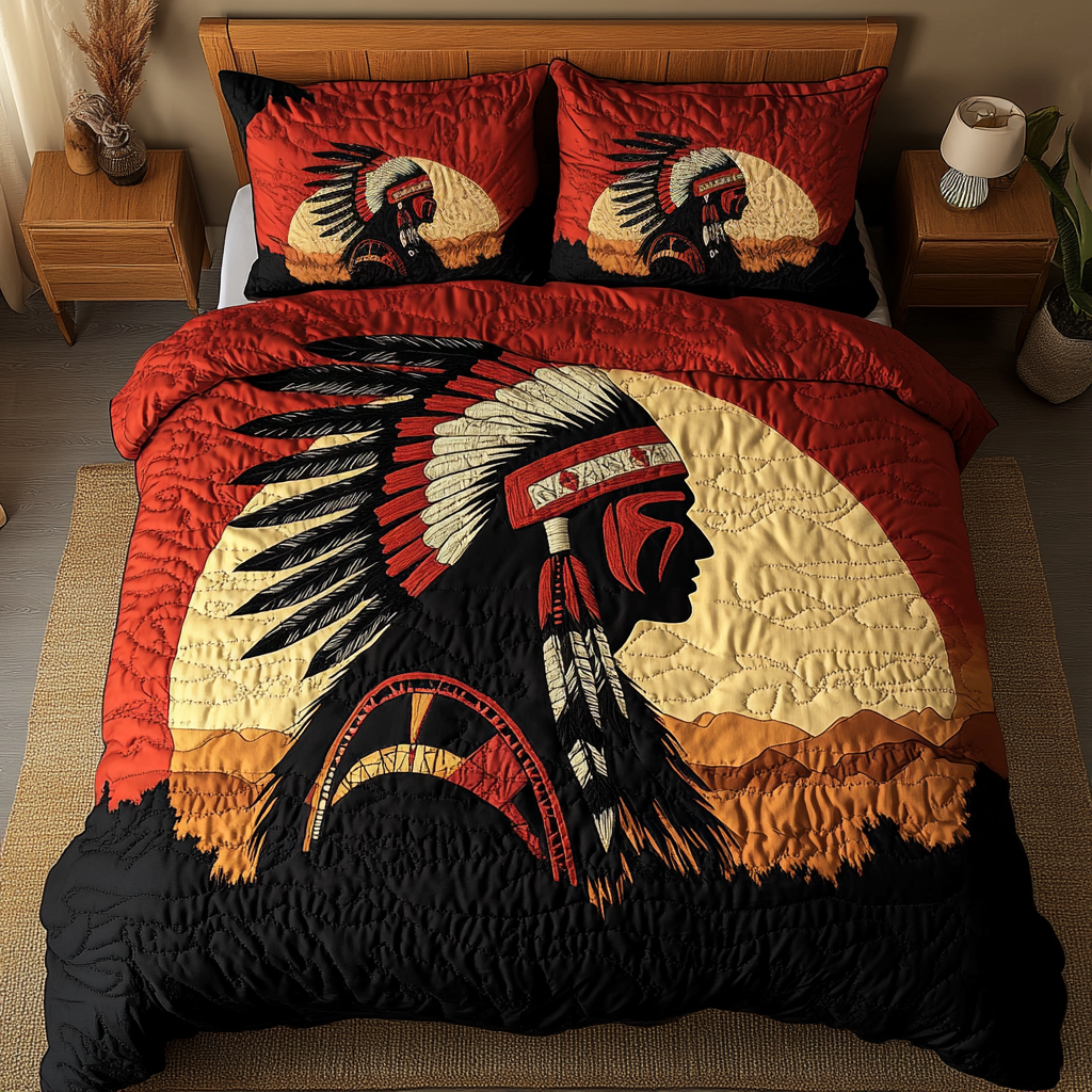 Gifts For Native American Quilt Bed Set Heritage Glory-Homacus