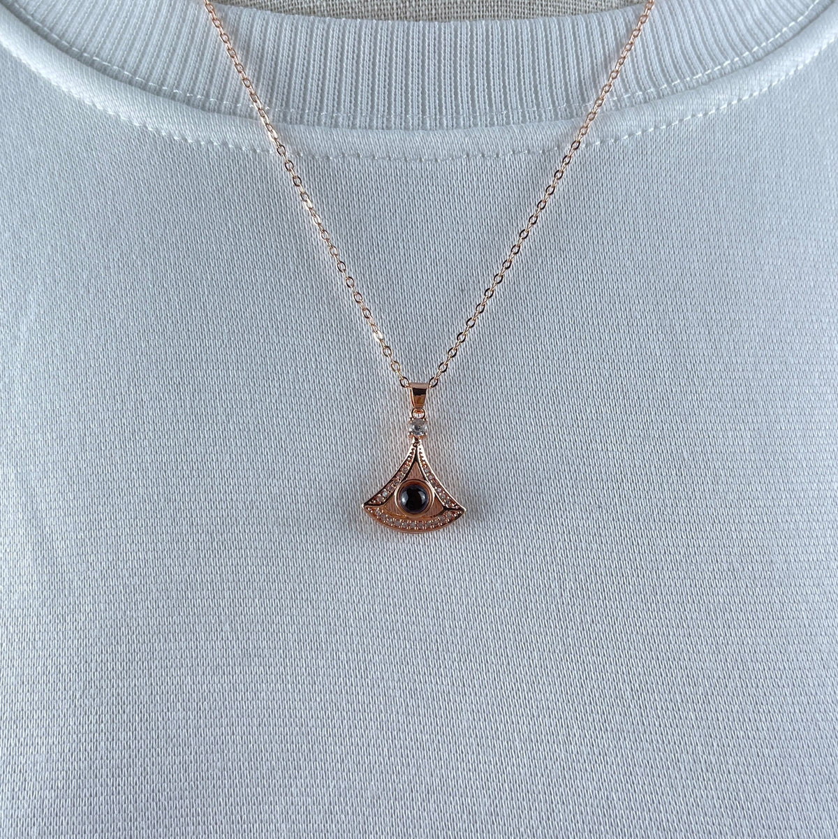 Custom Photo Projection Necklace - Mystic Eye Charm 32-Homacus