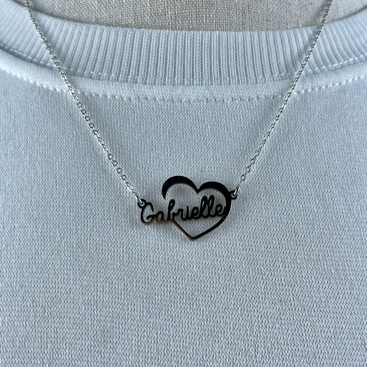 Personalized Name Necklace - Heartfelt Charm 08-Homacus
