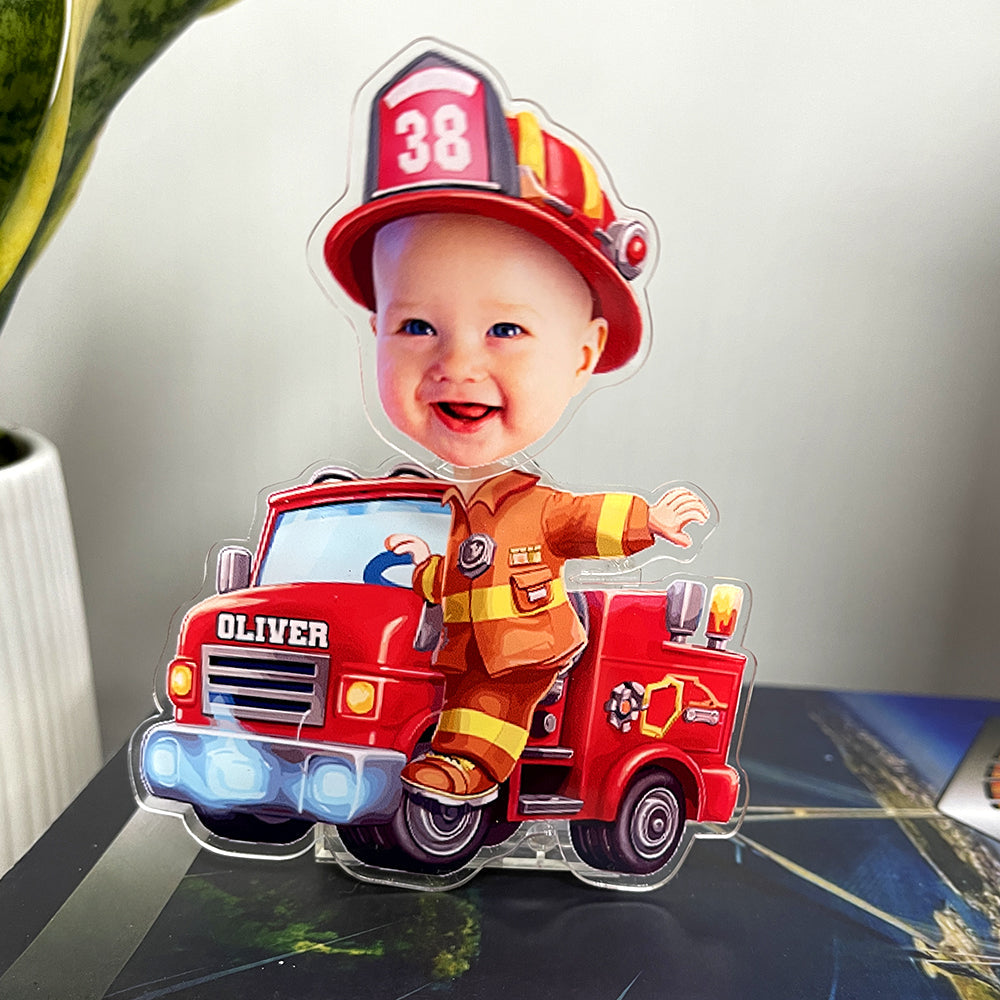 Firefighter Shaking Head Standee - Custom Photo Gifts For Dad Cute Gifts-Homacus