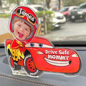 Personalized Custom Photo Gift For Kids Shaking Head Standee Driving Car-Homacus