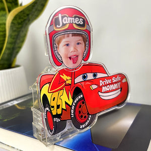 Personalized Custom Photo Gift For Kids Shaking Head Standee Driving Car-Homacus