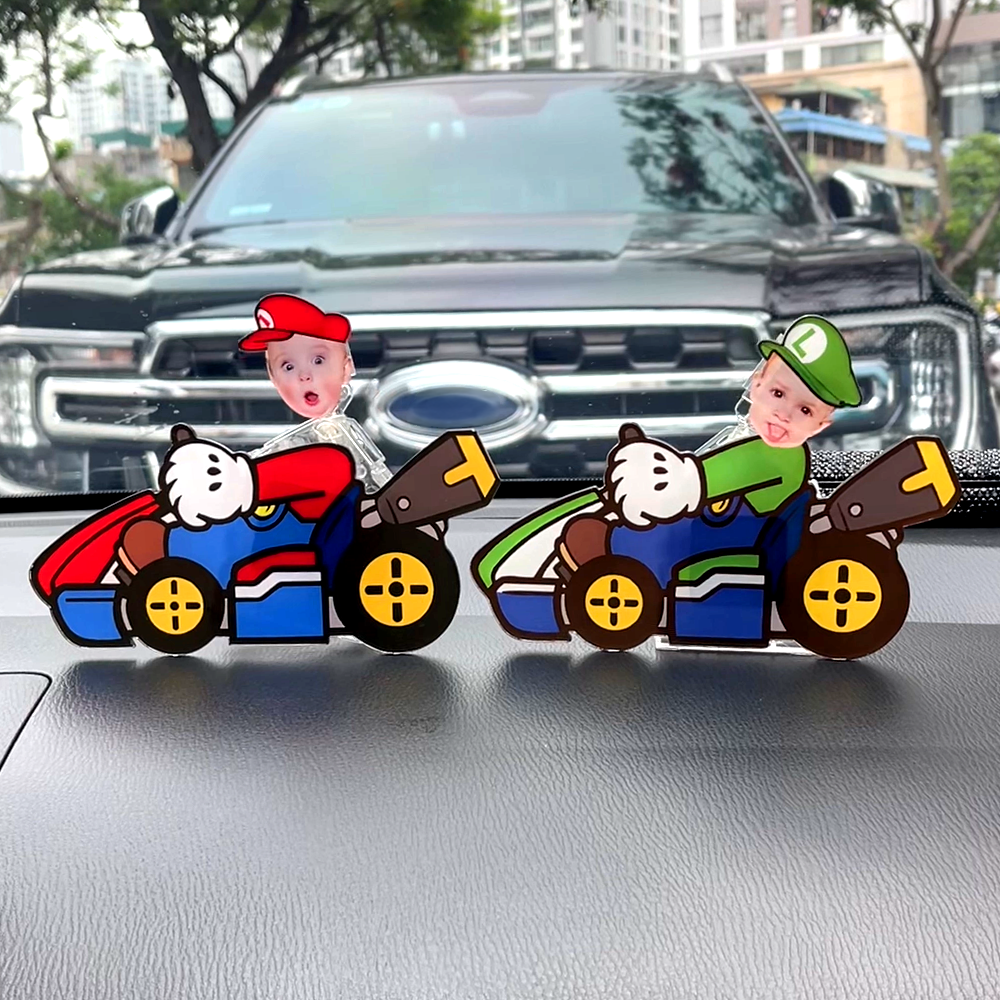 Cute Race Kids Shaking Head Standee - Personalized Custom Photo Gift For Kids 01HUMH030125-Homacus