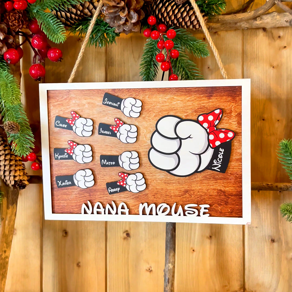 Mommy Mouse - Personalized Gifts For Mom Layered Wood Sign Stand 03QHHN250522-Homacus