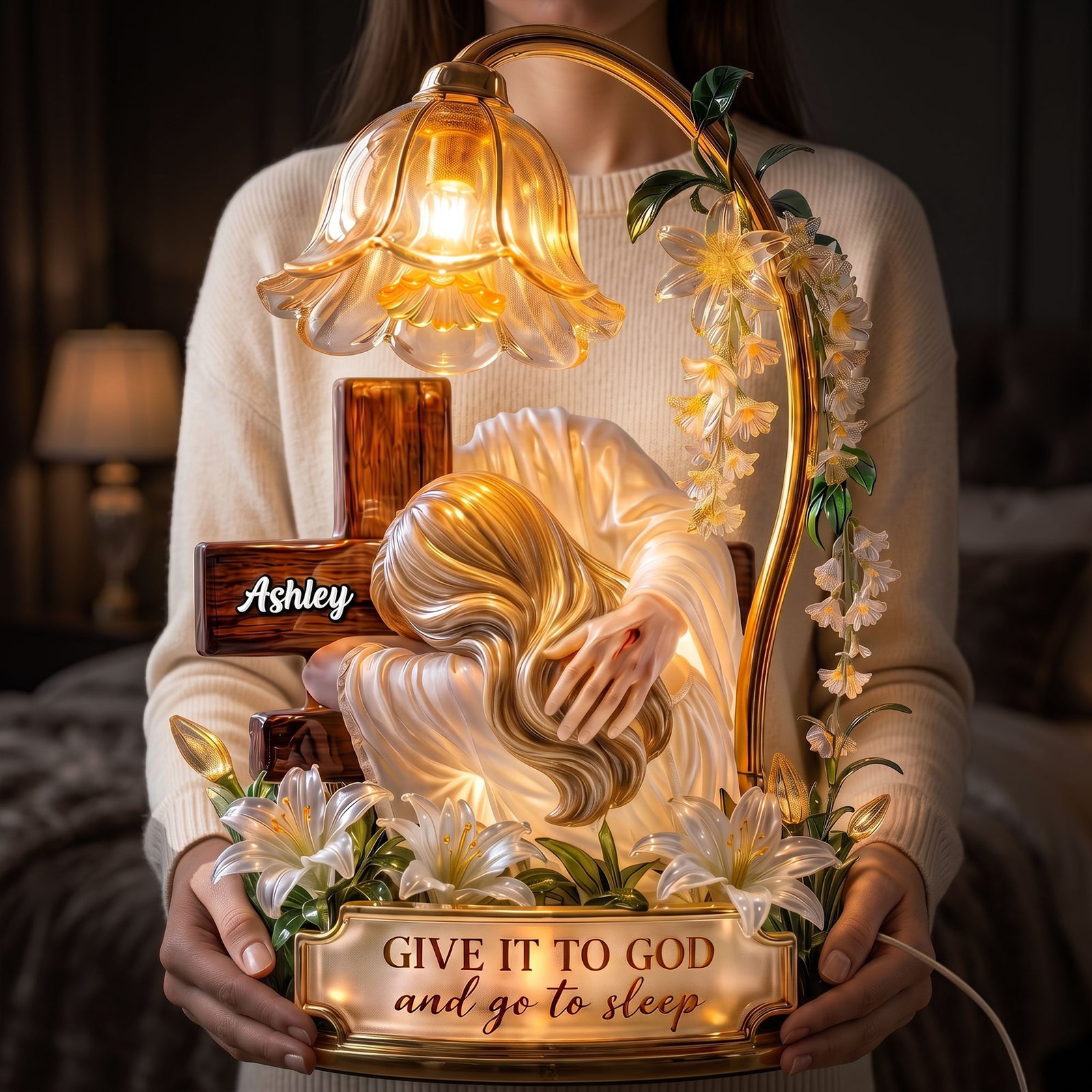 Trust In God Acrylic Light Box, Personalized Gift For Christians Girl 01qhti300626-Homacus