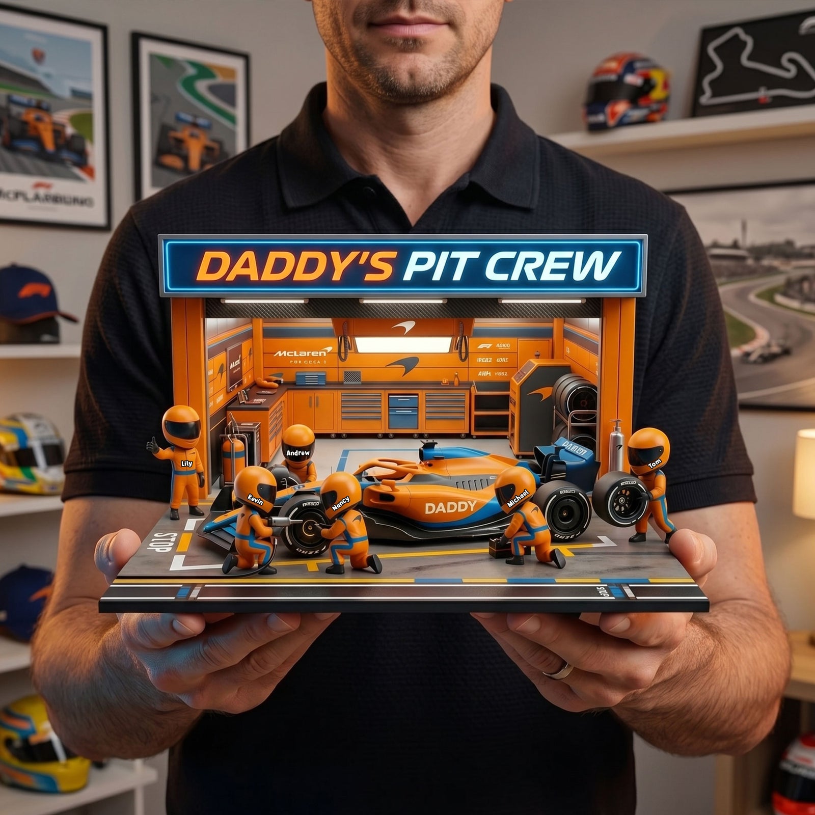 Racing Crew Dad Acrylic Plaque - Personalized Gift For Dads 01NATI190526-Homacus