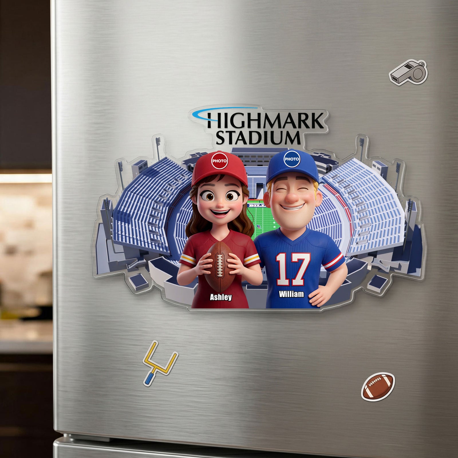 Couple Stadium Souvenir Acrylic Fridge Magnet Personalized Gifts For Couple 02HUTI200626-Homacus