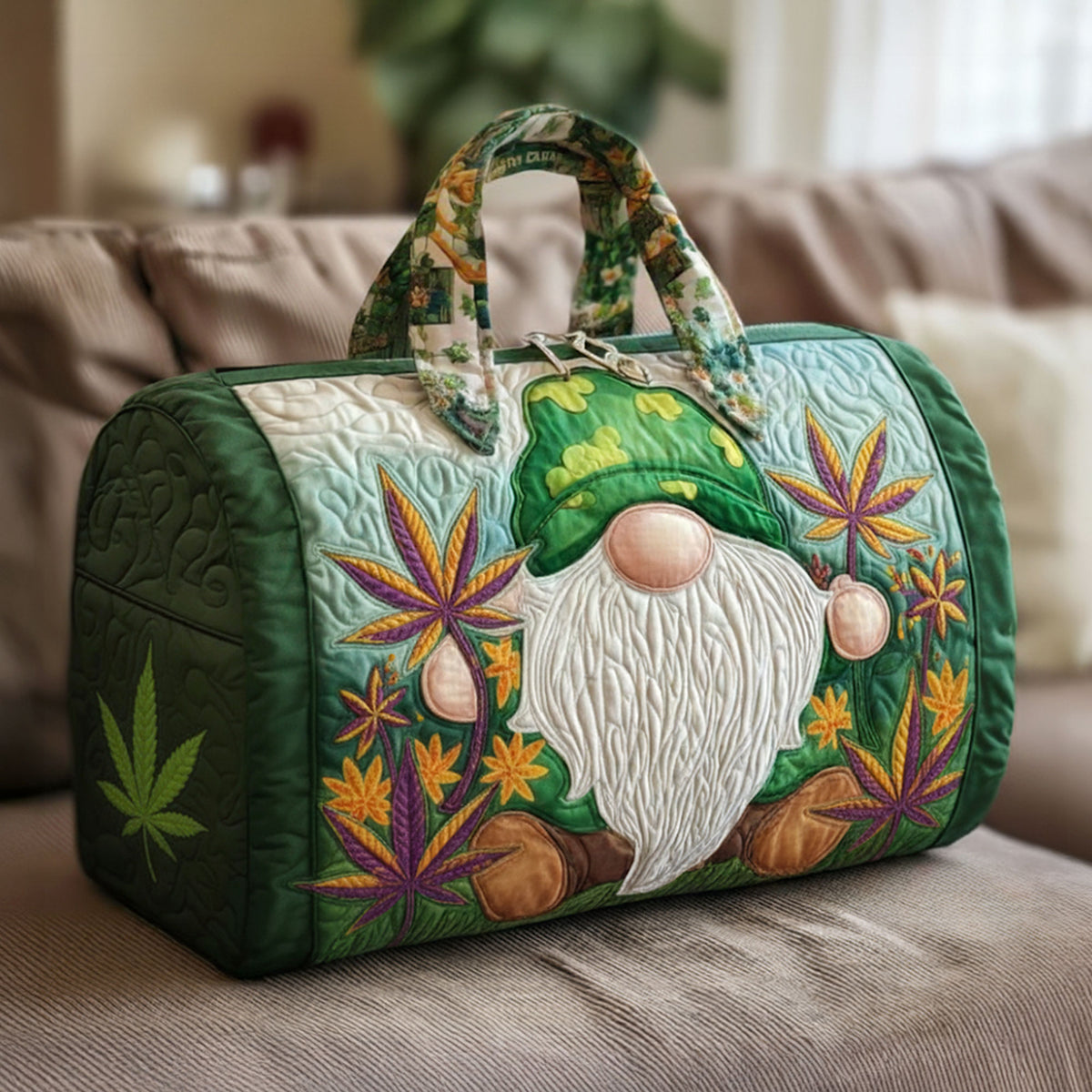 Chill Gnome Quilted Duffle Bag Personalized Gifts For Gnome Lovers 01TOTI220925-Homacus