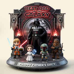 Warrior Dad and Kids Acrylic Plaque - Personalized Gifts For Dad 02tyti140526-Homacus