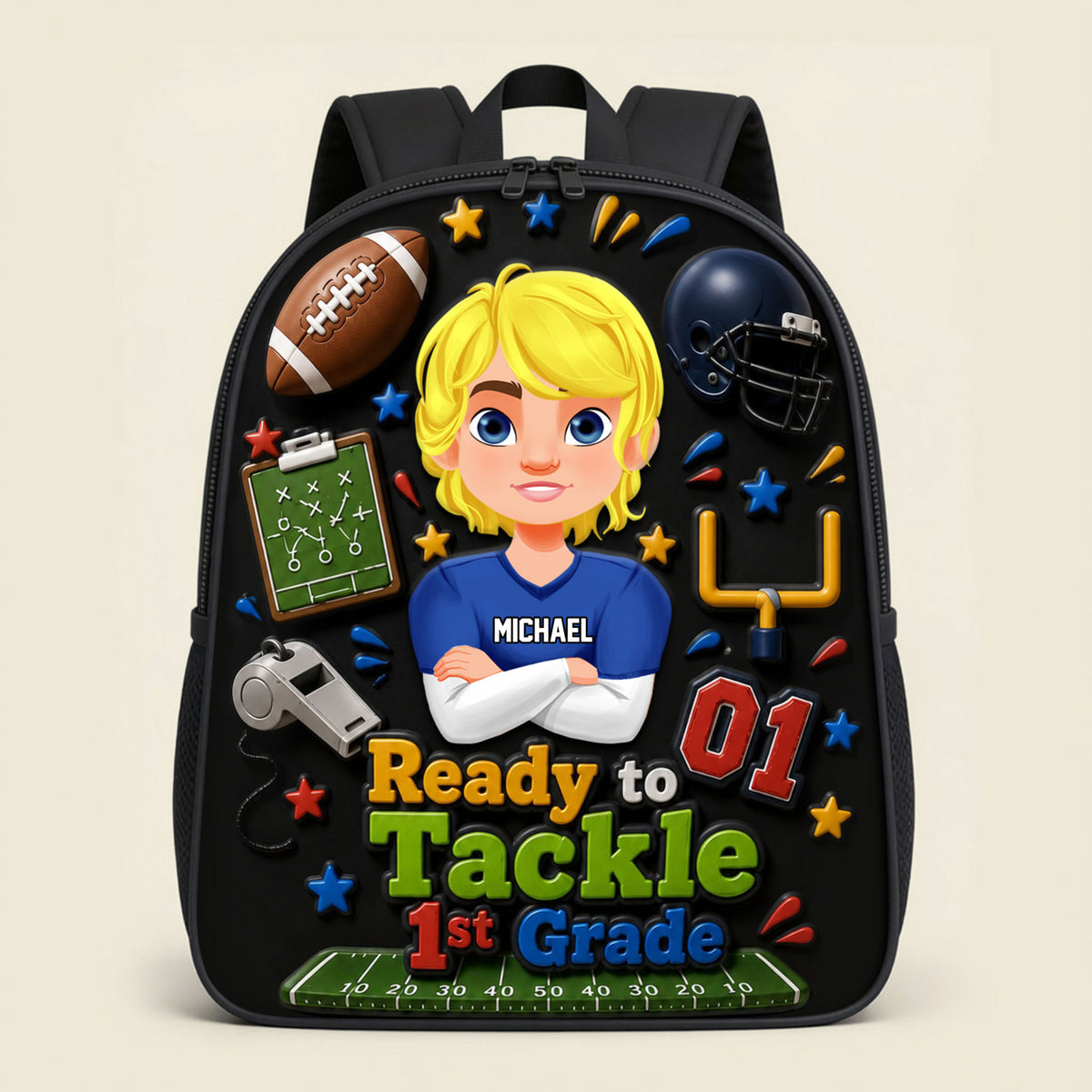 School Time Backpack - Personalized Gifts For Kids School Bag 02NATI290626-Homacus