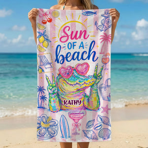 Preppy Sassy Girly Beach Towel, Personalized Gifts For Slay Girls 05qhti200726-Homacus