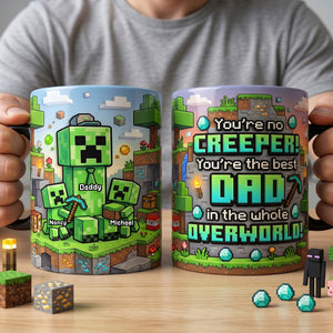 Retro Pixel Builder Dad Magic Mug - Personalized Gifts For Dads 02NATI130526-Homacus