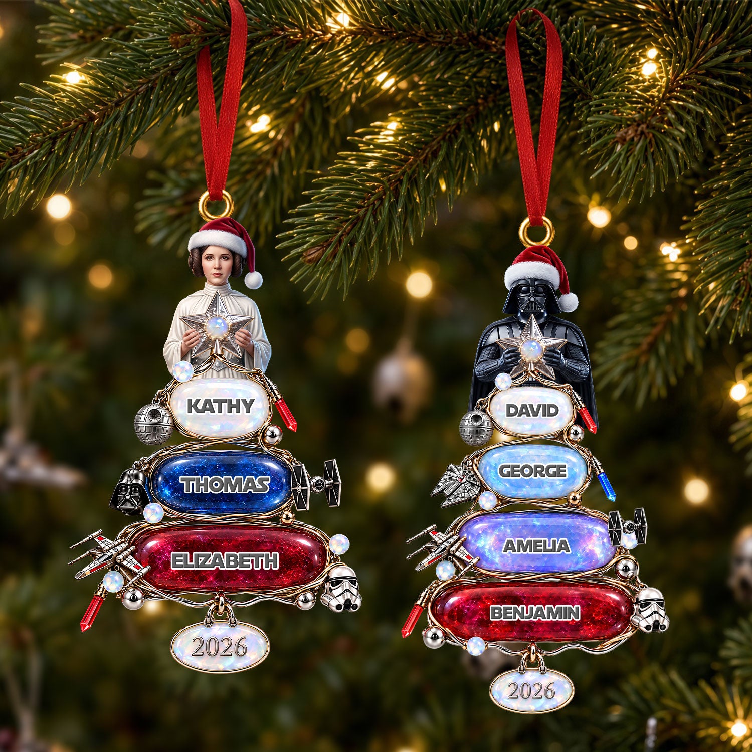 Warriors Merry Xmas In The Universe Acrylic Ornament - Personalized Christmas Gifts For Family 01pati071026-Homacus