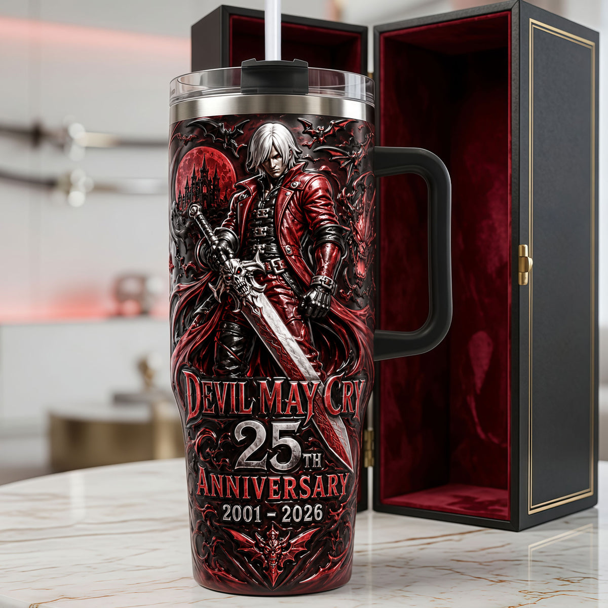 Evil Hunt 40oz Tumbler With Handle - Personalized Gifts 05QHTI080726-Homacus