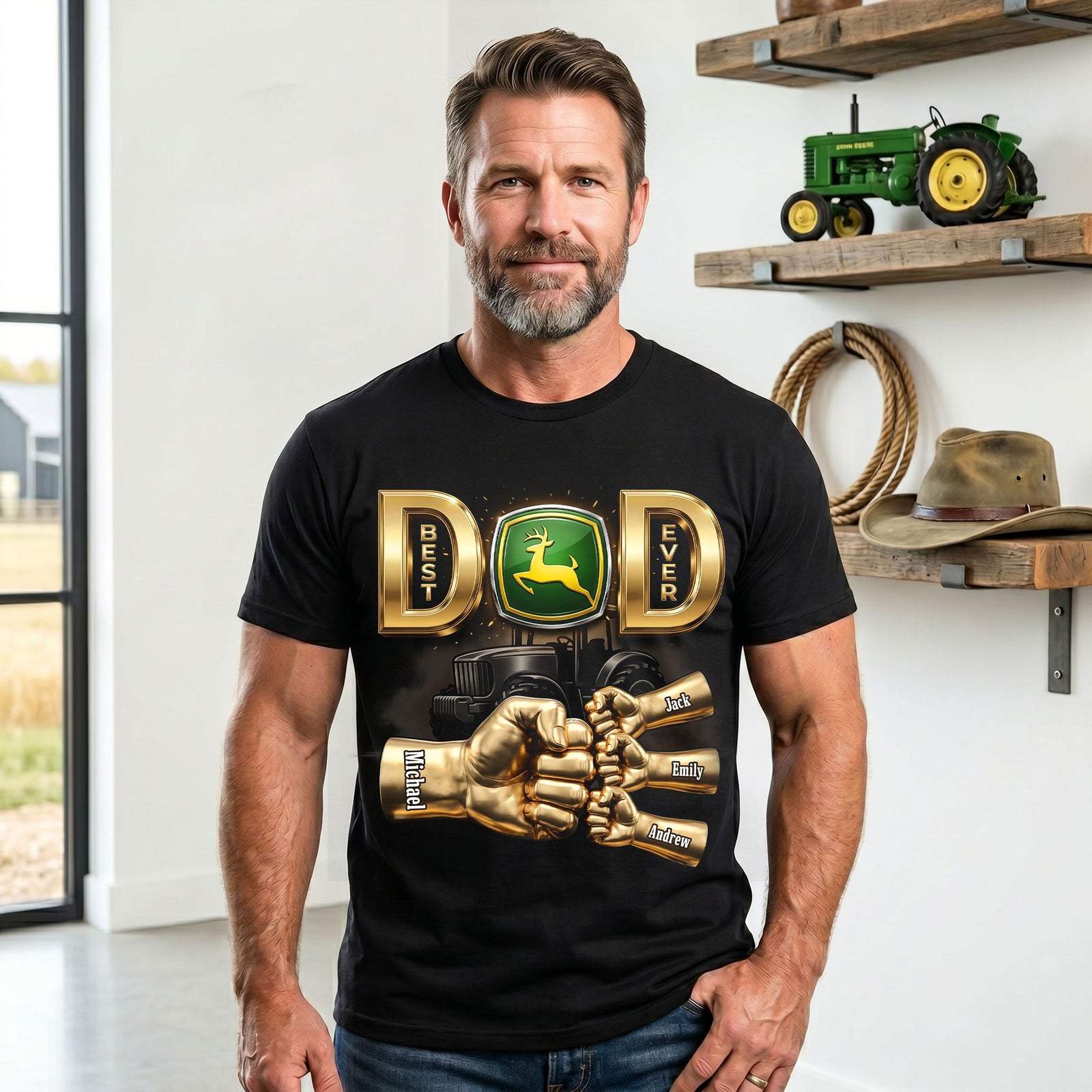 Best Farmer Dad Ever Shirt - Personalized Gifts For Dads 04nati220526-Homacus